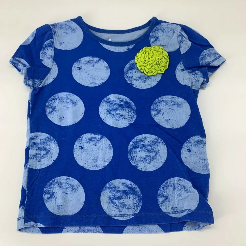 Children’s Place Circo Girls T-Shirt Lot Big Sister BFF Floral Appliqué Sz 5T 5
